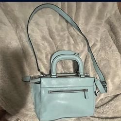 Guess Katey Hand Bag Lt. Blue w/Charm