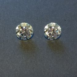 QTY: 2 - 2.28 CTW VVS1 MOISSANITE DIAMONDS.  PERFECT FOR STUD EARRINGS!