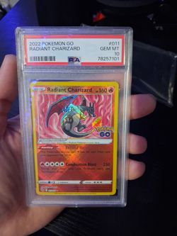 Psa 10 radiant Charizard with chipped slab