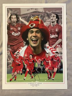 Luis Garcia Signed 12 x 16 Print – Liverpool FC