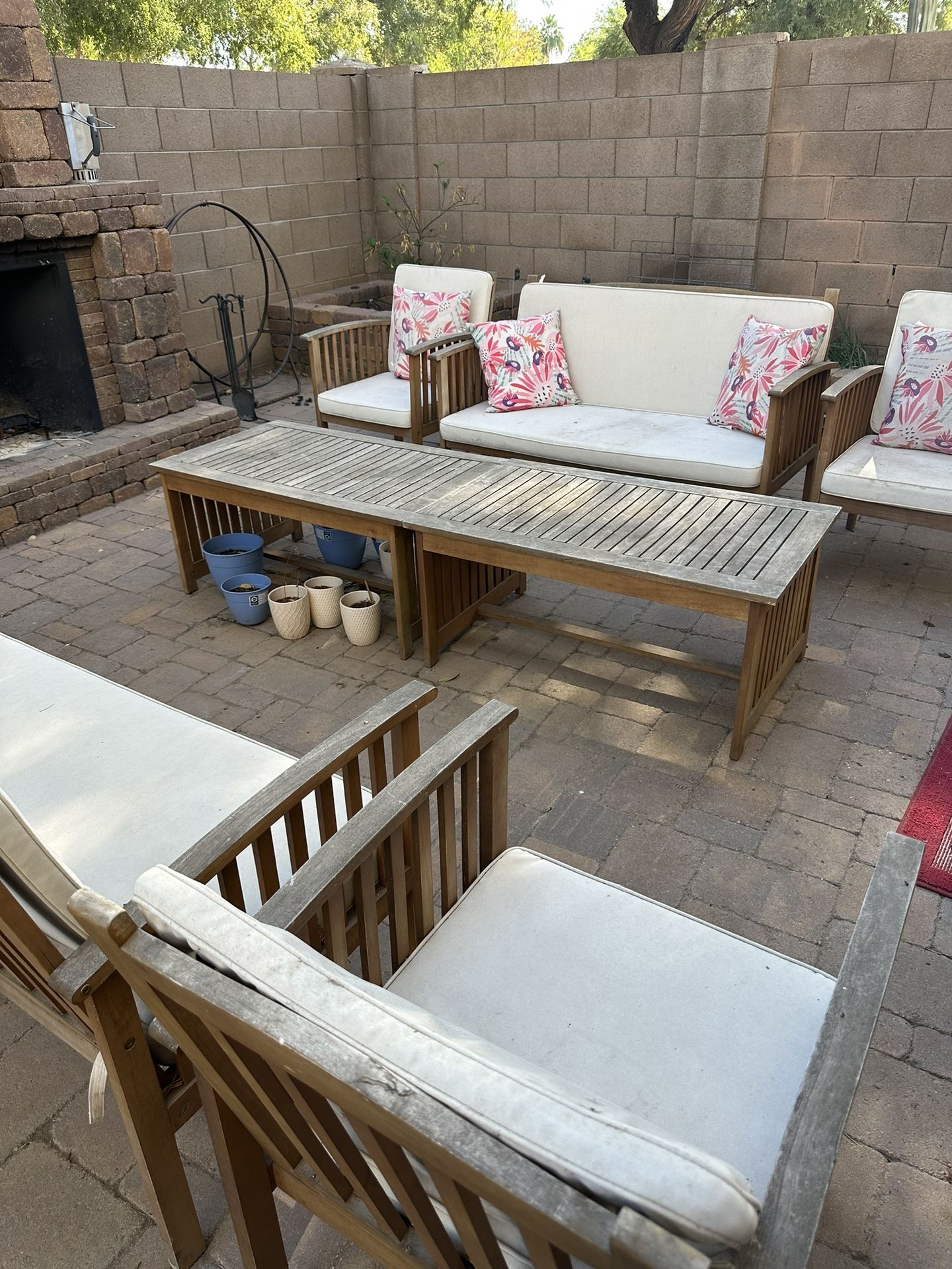 Teak Wood Patio Furniture Set for Sale in Gilbert, AZ OfferUp