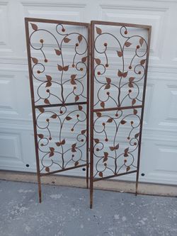 Metal Garden Trellis Panels with Glass Gems