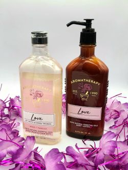AROMATHERAPY "LOVE" ROSE VANILLA BODY WASH/ LOTION