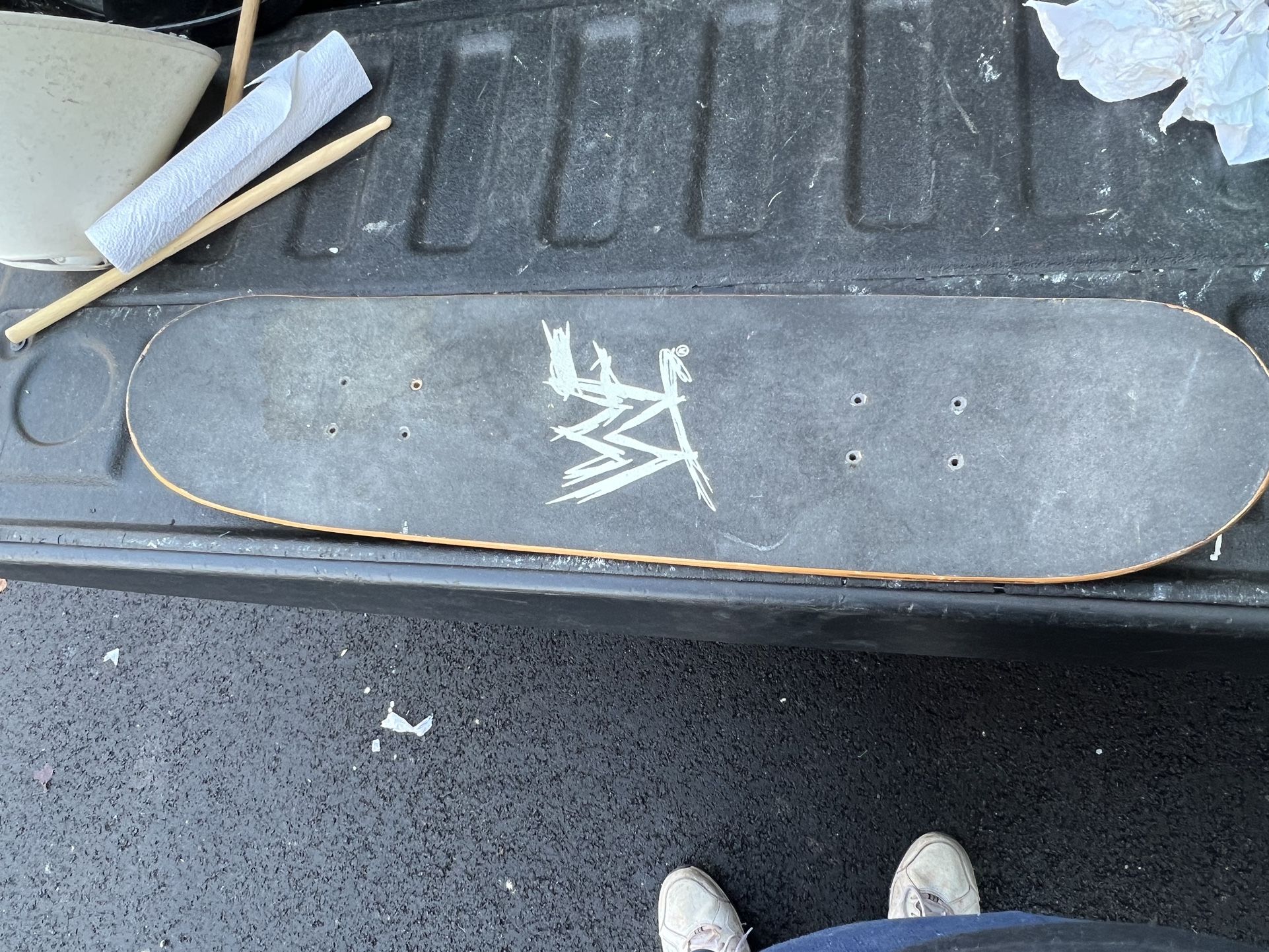 WWF WWE Attitude Era Skateboard Wrestling Memorabilia Vintage 2000 Titan Sports , Board Only no Wheels 