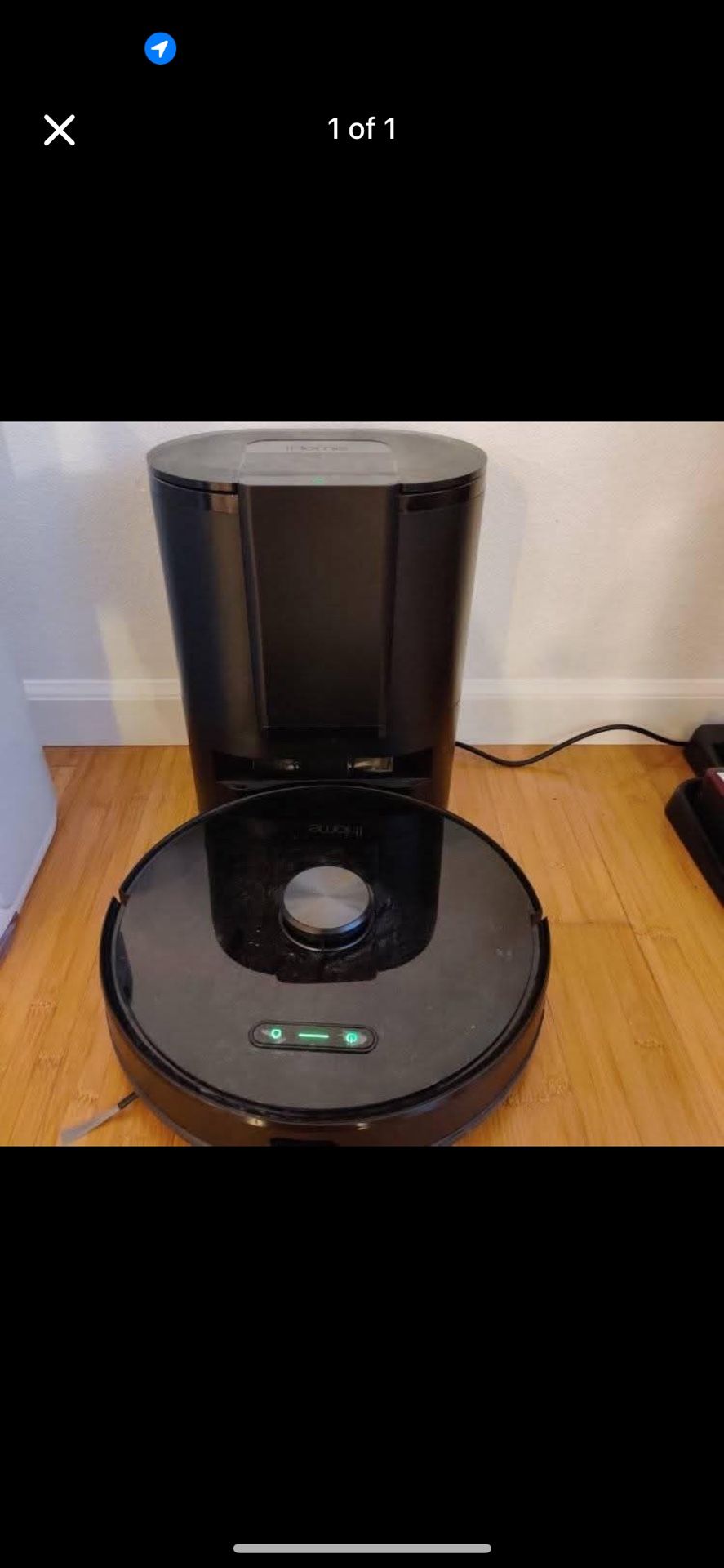 iHome AutoVac Nova Self Empty Robot Vacuum Mop, Laser and Home Map Navigation