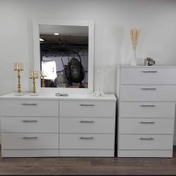 Dresser Whit Mirror And Chest - Cómoda Con Espejo Y Gavetero 