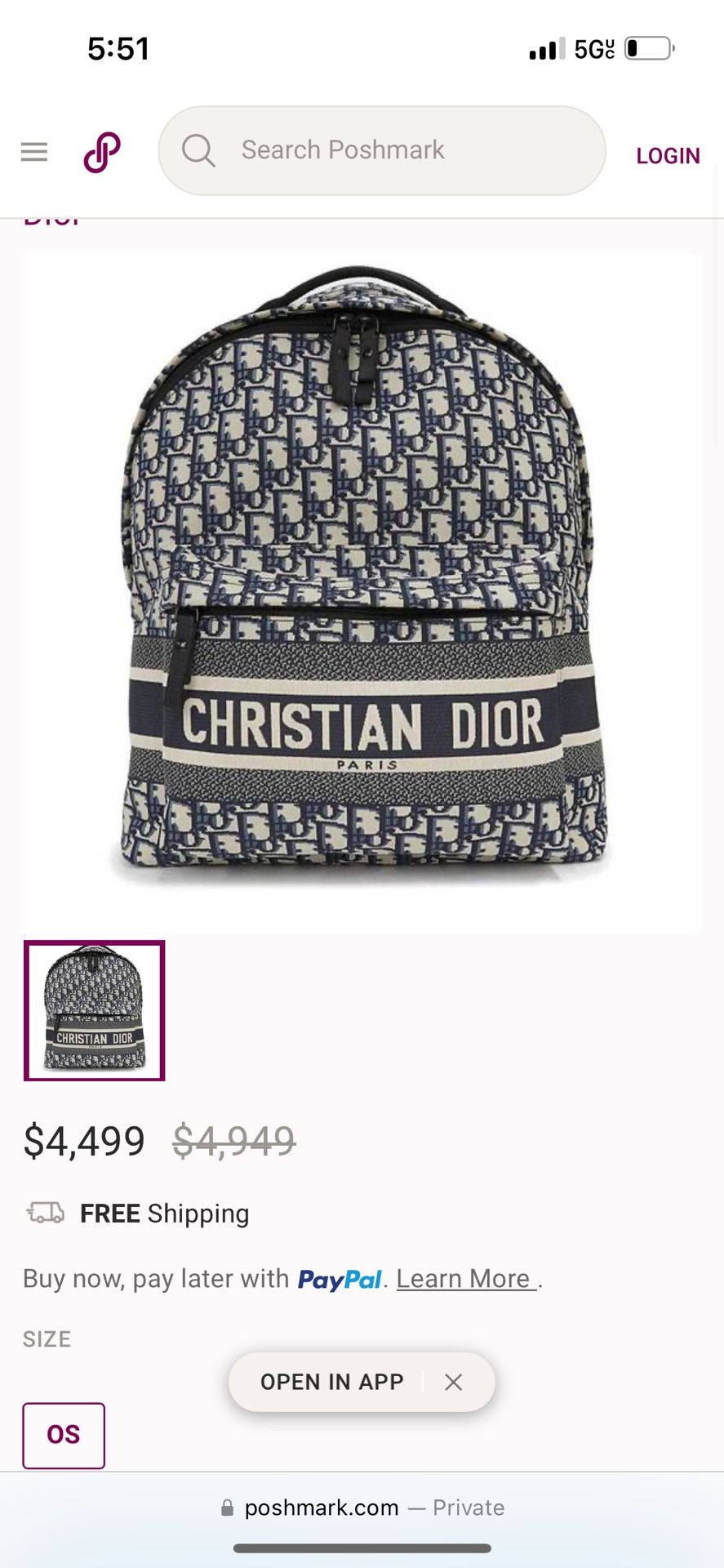 Christian Dior Travel Bag