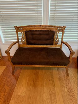Antique Oak Loveseat