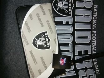 Oakland raiders coin makeup wristlet purse