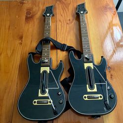 Guitar Hero Live Wireless Guitar - Lot Of 2 Controller PS3 W/ 2 Dongles