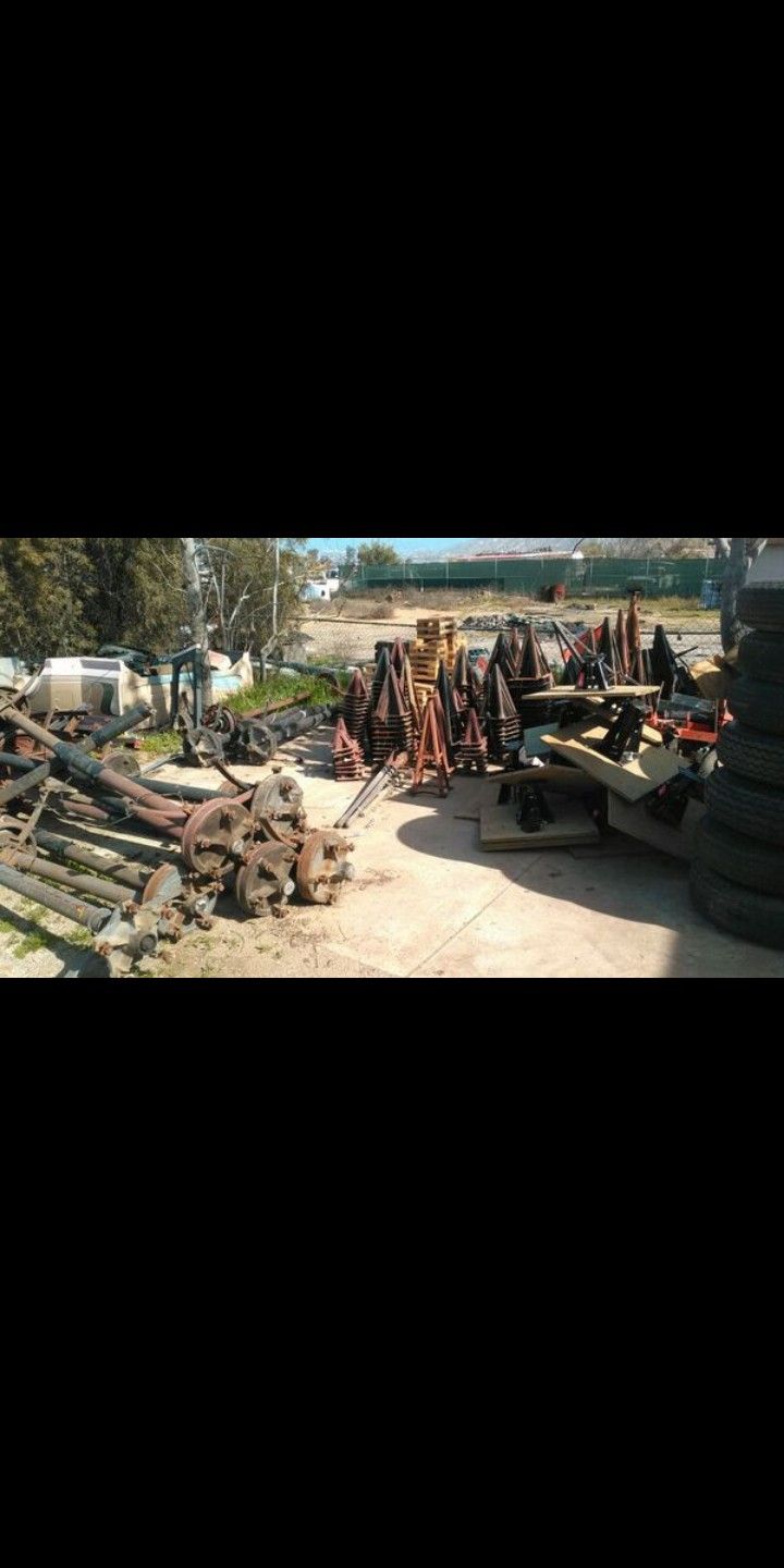 Mobile home office trailer axles tires stands piers jacks