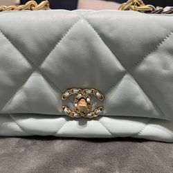 Chanel 19 Baby Blue Bag 