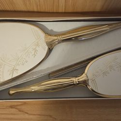 Hand Mirror, Brush and Comb Set