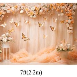 Kate Burnt Orange Picture Backdrop