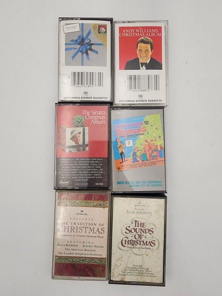 Vintage Christmas Cassette Tapes Lot Of 6