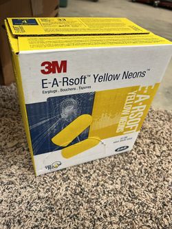 3M E-A-RSoft Yellow Neons Ear Plugs New