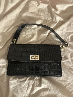 Black Leather Shoulder Bag