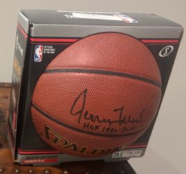 Jerry West Autographed Basketball