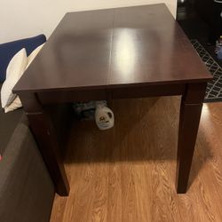 8 Seater Wooden Dark Chestnut Table With Chairs