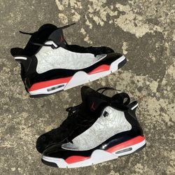 Air Jordan Dub Zero Infrared Size 12 White Black Laser Print Retro