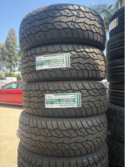 Lt285/70/17 Rockblade all terrain 50,000 miles warranty 4 new tires installation and balance 50,000 miles warranty