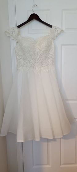 New- Mini wedding ivory dress-large