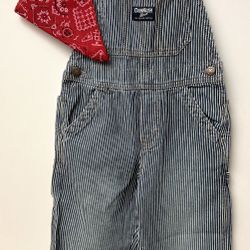 Striped Bib Overalls Railroad Engineer Costume