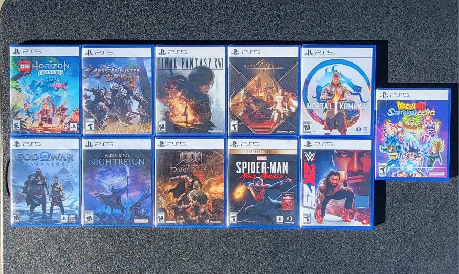 PS5 Games - 12-Game Lot Sony PlayStation 5 Games - New Not-Opened Sealed - See Photos Description 