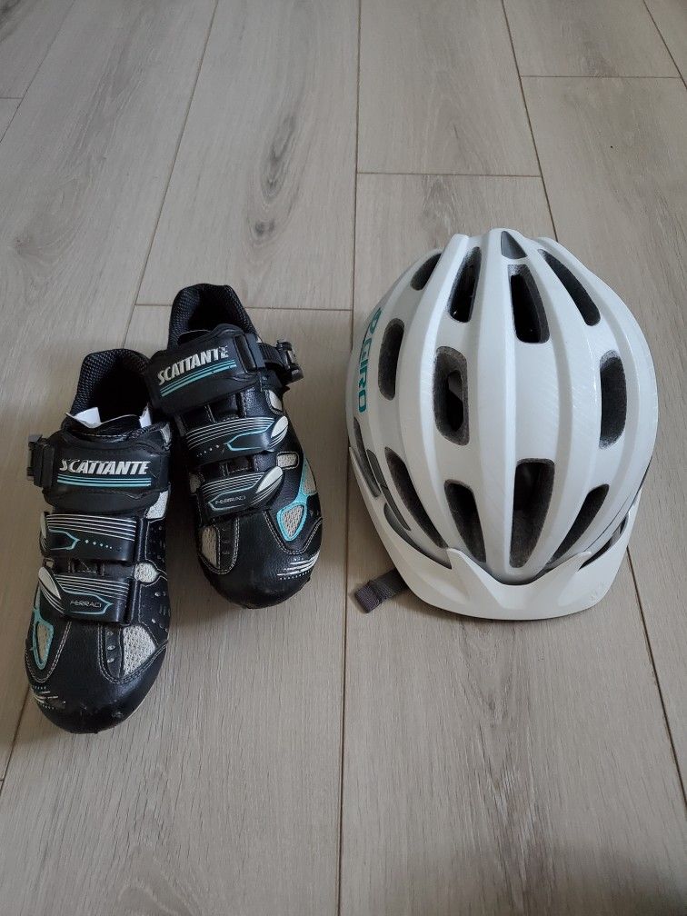 Cycling Helmet And Shoes