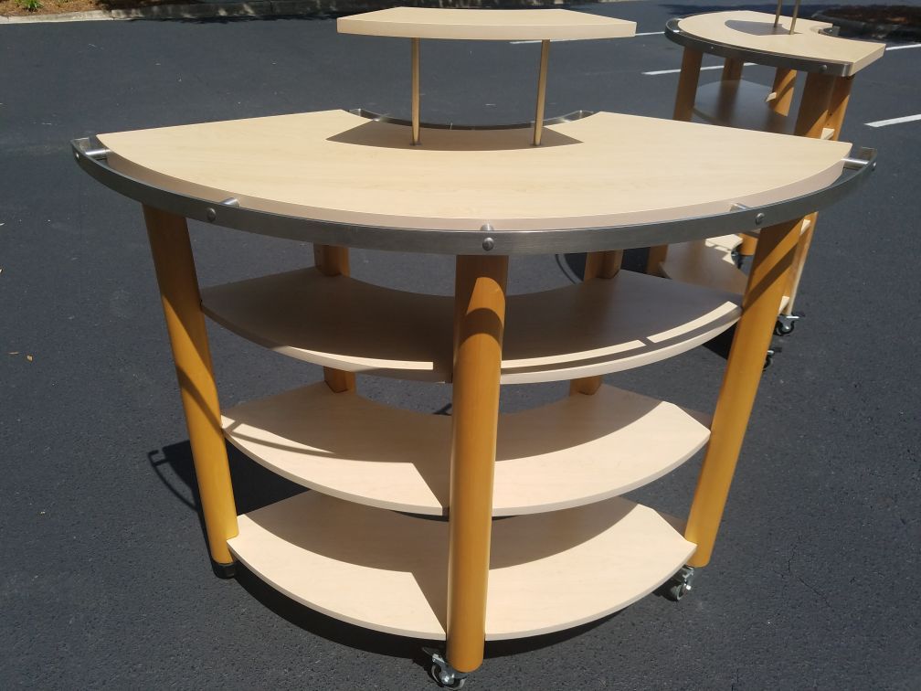 Kiosk Rack TWO (2) KIOSKS!!!, Table, display rack, display case, rolling table ...