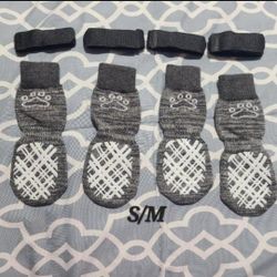 Dog Socks Shoes With Velcro Small Medium New