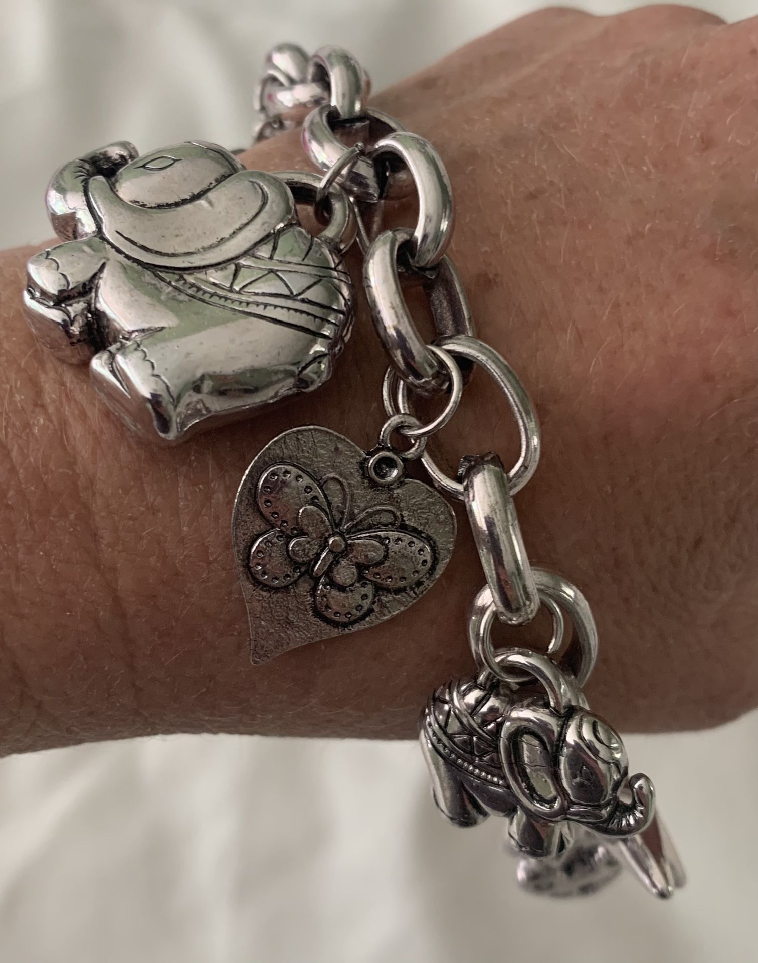 Chunky Fun Elephant Charm Bracelet