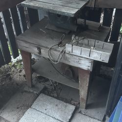 Old School Table Saw Belt Driven