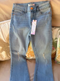 Size 8 Celebrity Pink Girls Distressed Flare Jeans