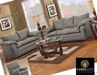 New Grey Couch And Loveseat Set On Sale