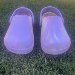 Kids Toddler Size 9/10 Purple Tie-Dye Clog Sandals Croc-Style Slip On Shoes