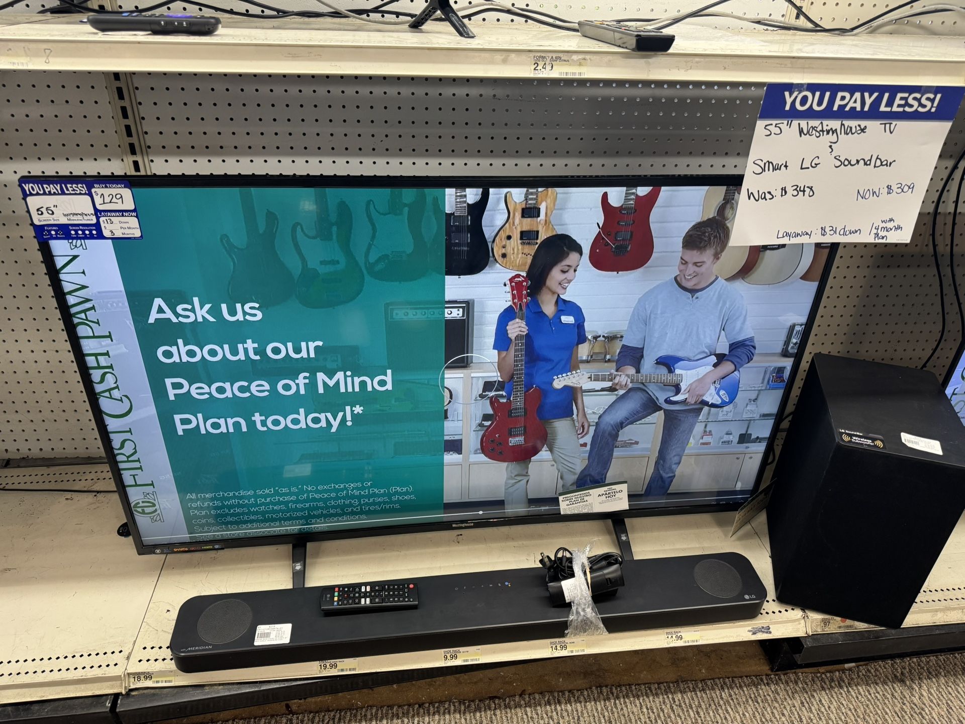 westinghouse tv w smart lg sound bar