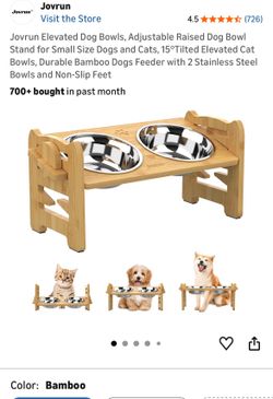 Elevated Dog Bowls, Adjustable Raised Dog Bowl