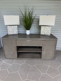 Entertainment / Credenza Console w/ Built in Power - Model home furniture