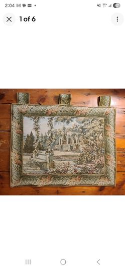Tapestry of Terrace & Garden by Lake Como at the Villa d'Este Estate in Italy.