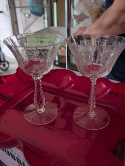 Crystal sherbet glasses set 6 pcs