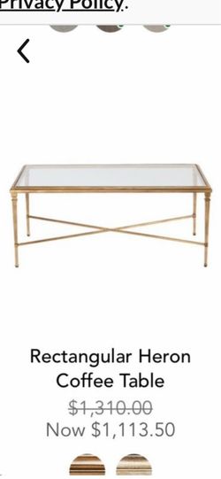 Ethan Allen , rectangular Heron coffee table
