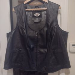 Woman's Harley Davidson Leather Vest