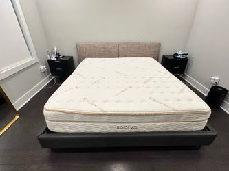 Modloft King Bed Frame and Saatva Mattress