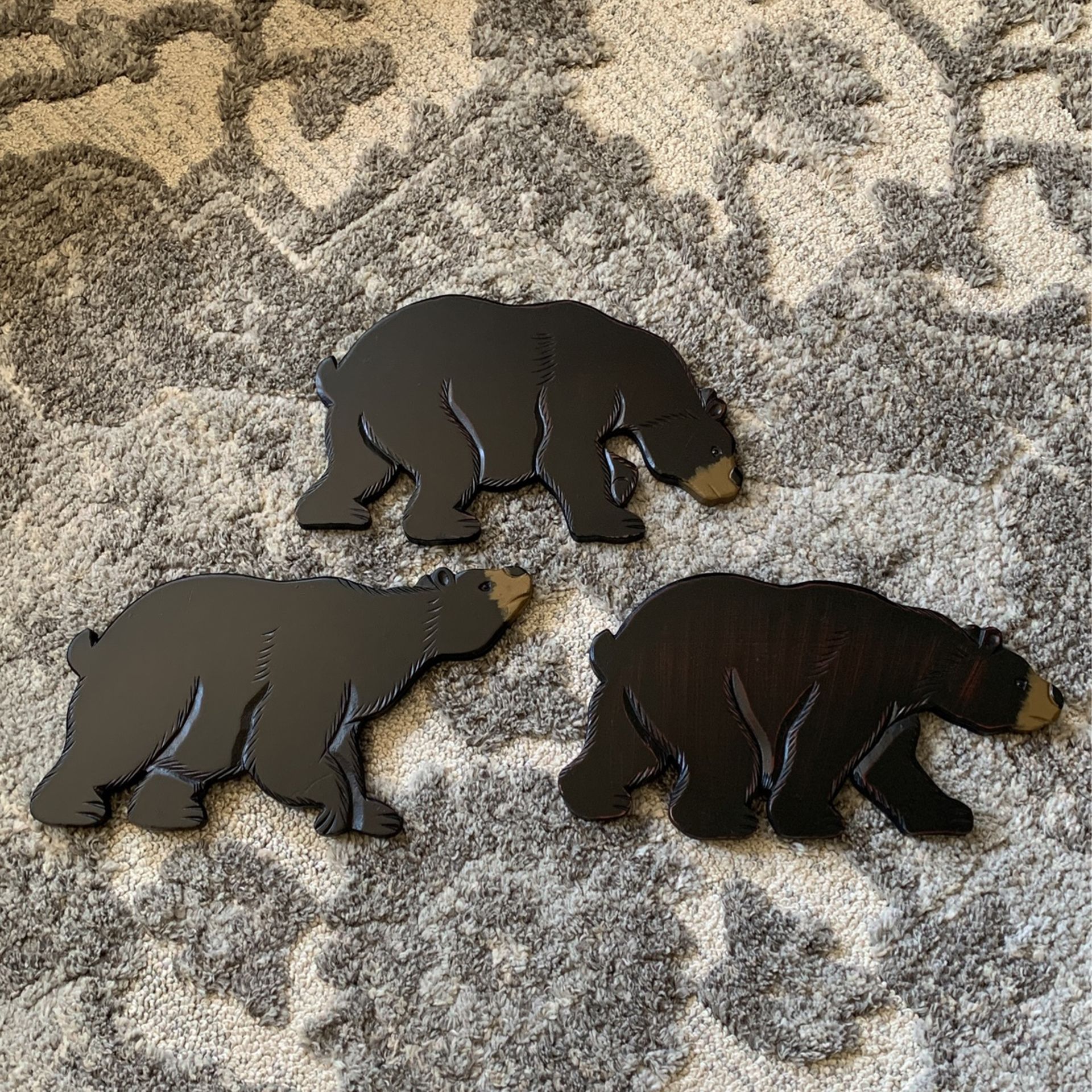 Set Of Wooden Black Bears Wall Decor for Sale in Fremont, CA - OfferUp