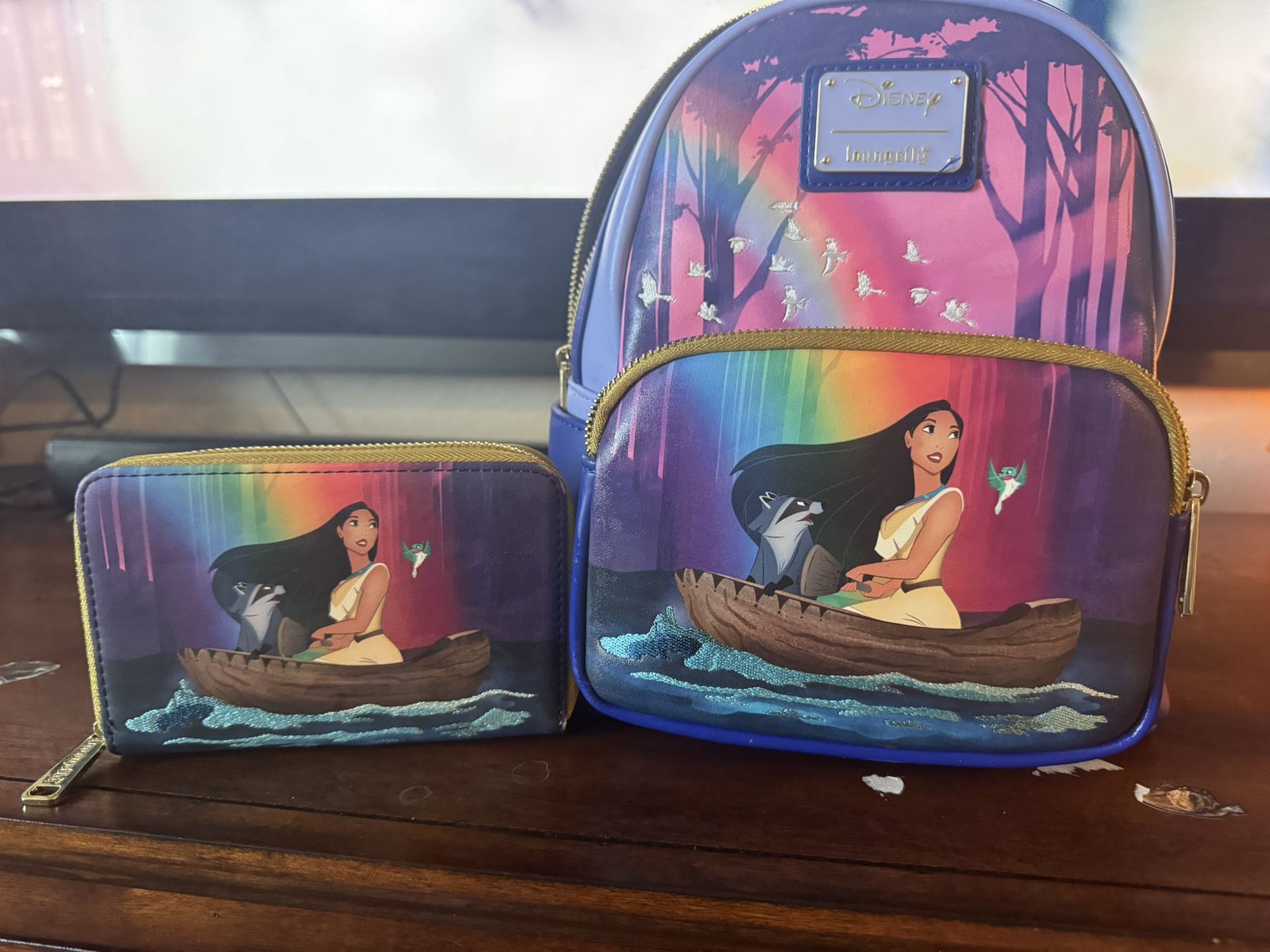 Pocahontas Loungefly Backpack and Wallet