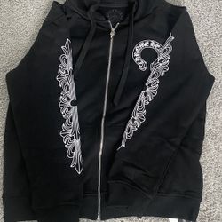 Chrome Hearts Hoodie Zip Up Black Size Medium 