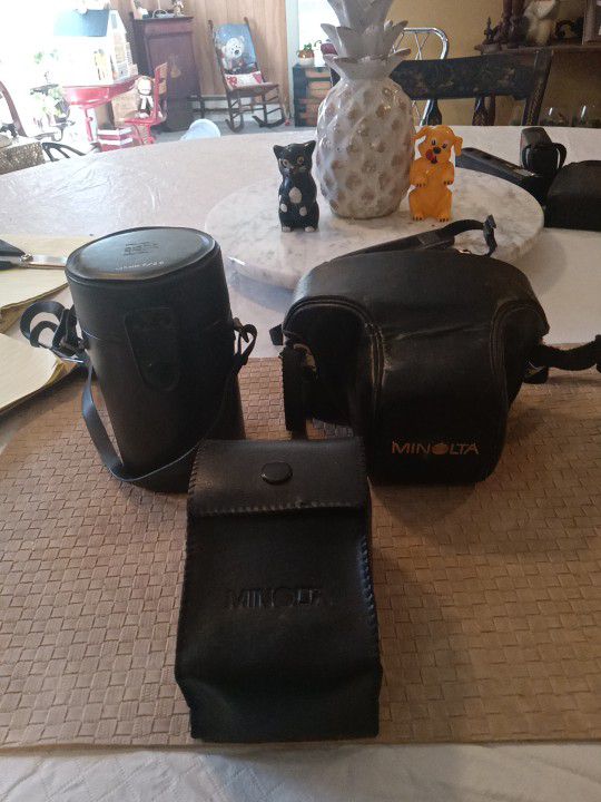 Minolta Xg- M 35 Mm Camera 50 Mm Lens And Additional 135 Mm Lens