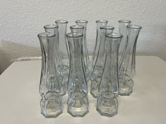 Clear Glass Bud Vases
