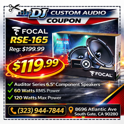 Focal Auditor Car Speakers 1-Set 6.5" Component Speaker System 120 Watts RSE-165 🚨 Payment Options Available 🚨 No Credit Needed 🚨